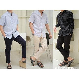 COTTON TROUSERS -กางเกงขายาวผ้าคอตตอน-THE BEP SHOP [ใส่โค้ด BEP45MAY ลดเพิ่ม 45.-]