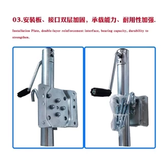 doti ล้อหน้าเทรลเลอร์ ขนาด 1500ปอนด์ แบบล้อคู่ DUAL WHEEL TRAILER JACK 1500 LBS อุปกรณ์เสริมขาตั้ง