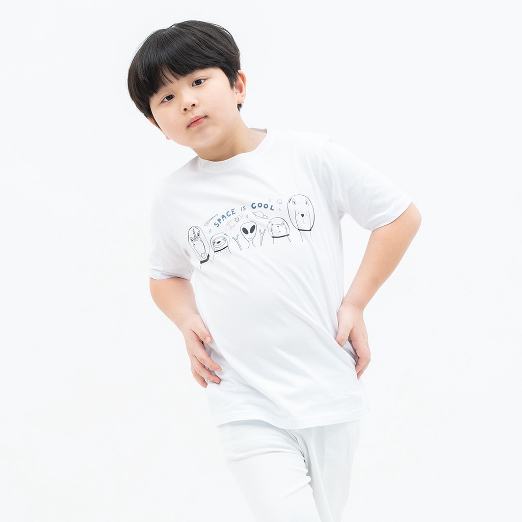 เสื้อยืด ลาย Little Fresco สีขาว