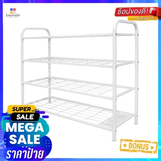 ชั้นวางรองเท้า 4 ชั้น พร้อมที่เก็บร่ม STACKO NOBLE 80x30x68 ซม. สีขาว4-TIER SHOE RACK WITH UMBRELLA STAND STACKO NOBLE 8