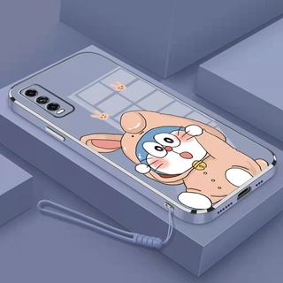 เคสโทรศัพท์มือถือ ซิลิโคนนิ่ม ลายการ์ตูน Doraemon Bunny เหมาะกับผู้ชาย และผู้หญิง สําหรับ Vivo Y20 Y20S Y20I Y12A Y12S