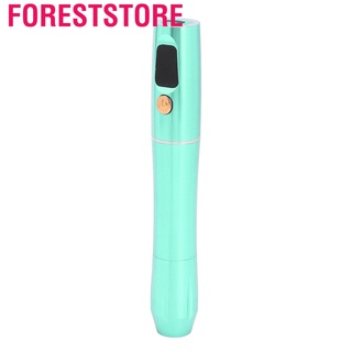 Foreststore Permanent Makeup Machine 5 Speed Gears Wireless Charging PMU LCD Display Green Tattoo Pen 600mAh 100‑240V