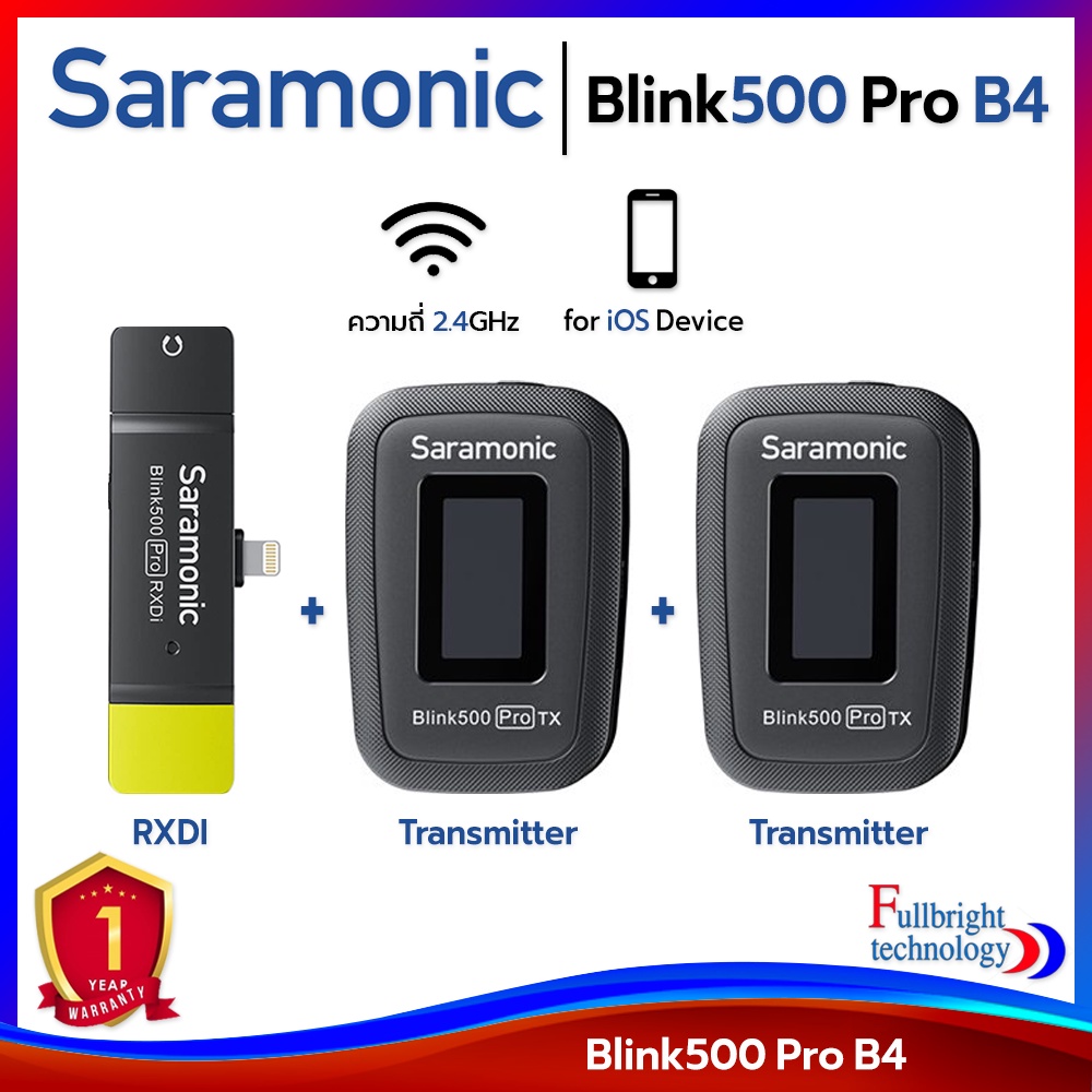 Saramonic Blink 500 Pro B4 Digital Camera-Mount Wireless Omni Lavalier Microphone System