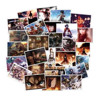 สติ๊กเกอร์โปสเตอร์ Attack On Titan Anime กันน้ํา 30 ชิ้น