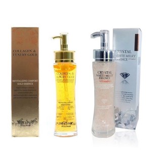 3W Clinic Collagen &amp; Luxury Gold 150 ml. เอสเซนส์บำรุงผิว ผสมทองคำ&amp;เซรั่มมิวไวท์