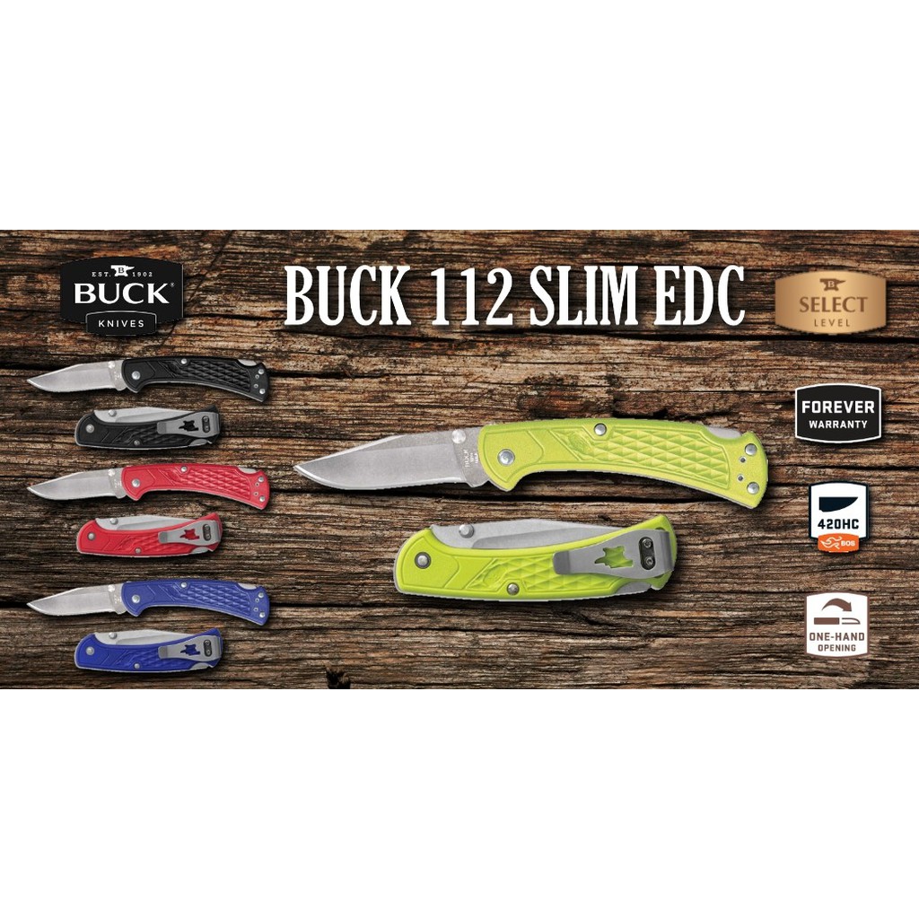 อุปกรณ์ครัวพกพา Buck 112 Slim Select O.D. Colors