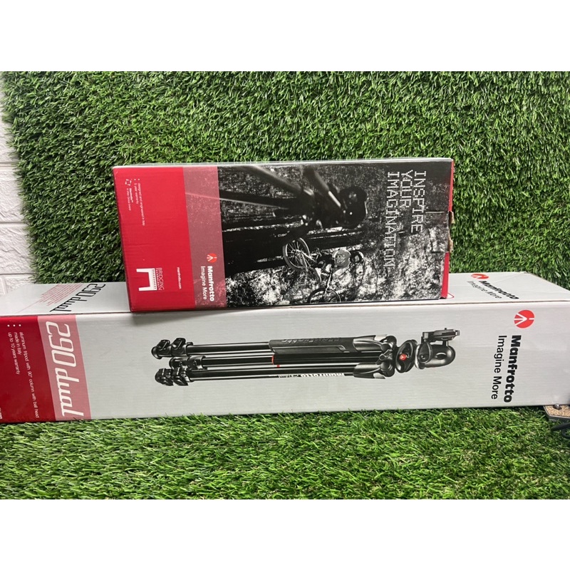 ขาตั้ง manfrotto 290Dual kit + หัวบอล พร้อมชุดหัววีดีโอ MVH500AH สภาพสวยทั้งชุด มีกล่อง ครบ