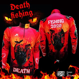 JK Thailand เสื้อตกปลา Death Fishing ป้องกันรังสี UV 80% แห้งเร็ว