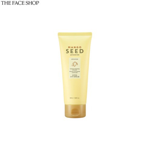THE FACE SHOP MANGO SEED CREAMY FOAMING CLEANSER (โฟมล้างหน้า ผิวนุ่ม ชุ่มชื้น สูตรมะม่วง)
