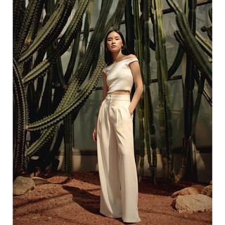 PAING กางเกงขายาว รุ่น Dahlia Trousers Long 44 Long (White Color)