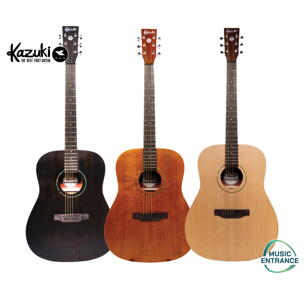 Kazuki mars series D1 41 นิ้ว กีตาร์โปร่ง ( สำหรับ มือใหม่ ฟรี ปิ๊ก กีตาร์ กระเป๋า กีต้า คาโป้ )