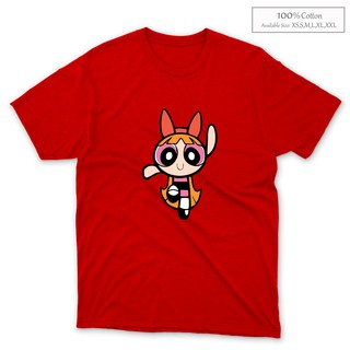 Powerpuff Girls Bloosom High Quality Shirt (C2)เสื้อยืด