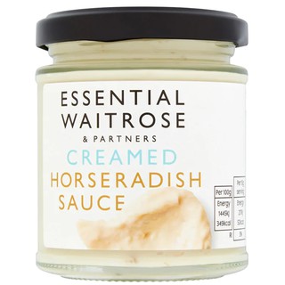 💥โปรสุดพิเศษ!!!💥 Waitrose Essential Creamed Horseradish  Sauce ซอส ครีม ฮอร์ราดิช เวทโทรส 180 กรัม คุณภาพระดับพรีเมี่ยม