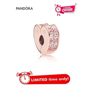 Pandora จี้คลิป รูปหัวใจ สีชมพู คละแบบ สําหรับของขวัญวันเกิดผู้หญิง p825