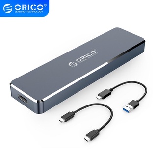 Orico เคสฮาร์ดดิสก์ M.2 SSD NVME Enclosure สําหรับ NVME PCIE NGFF SATA M/B Key SSD Disk SSD M.2 เป็น USB Type C 3.1 พร้อมสายเคเบิล