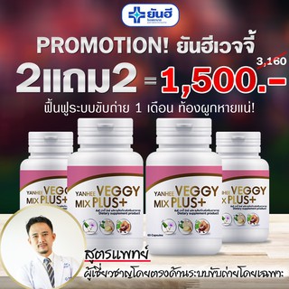 ส่งฟรี‼ ซื้อ 2 แถม 2 💥 Veggy Mix Plus สูตรลับจากยันฮี ช่วยดีท็อกซ์ล้างลำไส้ ท้องผูกต้องทาน ล้างลำไส้สะอาด การดูดซึมก็ดี