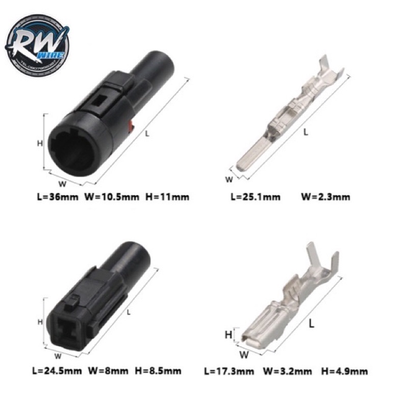 P-3 ปลั๊กคอมแอร์ D-Max u1-u4 พร้อมพินลูกยาง