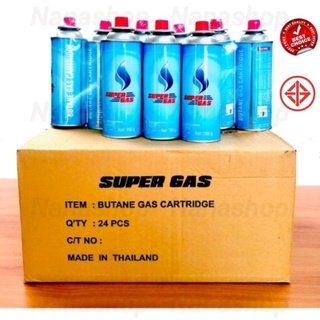 แหล่งขายและราคาSuper แก๊สกระป๋อง ความจุ250ml. (ยกลัง 24กระป๋อง)อาจถูกใจคุณ