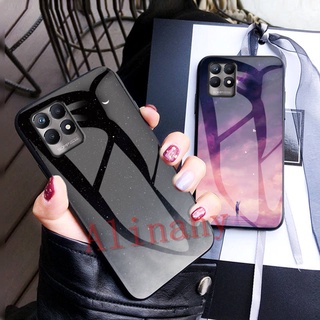 เคสแข็ง Realme Narzo 50 ฝาครอบกรณี Tempered Glass Casing Realme Narzo 50 Narzo50 เคสโทรศัพท์ Back Cover