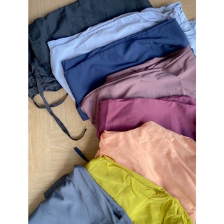 กางเกงขายาว ผ้าไหมอิตาลี่ I สีพื้น