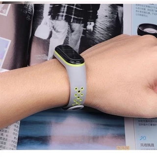 สายรัด Mi Band 3 4 5 6 7 8 9 10 สายซิลิโคนสีคู่ Sports Band