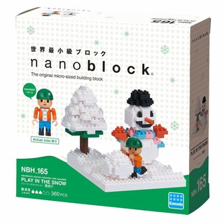 ของแท้จากญี่ปุ่น!!! Kawada NBH_165 Nanoblock Stories Collection with Nanobbit Play in the Snow ตัวต่อนาโนบล็อคเล่นหิมะ