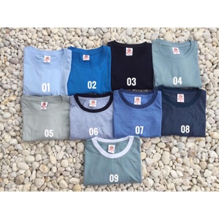 September10 เสื้อยืดสีพื้น โทนฟ้า แขนสั้น ชำระปลายทางได้