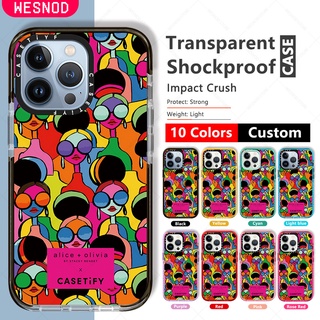 กันกระแทกใสแข็งบางใสแฟชั่น Case เคสโทรศัพท์มือถือ ลาย Alice + Olivia by Stacey Bendet สีรุ้ง สําหรับ IPhone 12 Pro Xs Max 15 14 13 Mini 7 8 Plus 11 X Xrซิลิโคนนิ่มเคส tpu คุณภาพสูงยี่ห้อใสขอบเรียบโทรศัพท์มือถือฝาปิด Tifyอุปกรณ์เสริมสำหรับ
