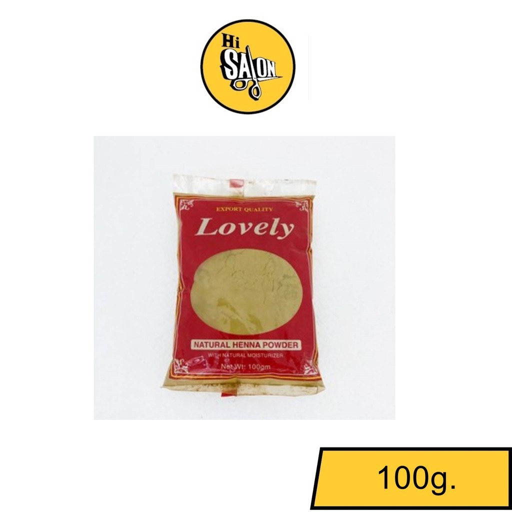 ผงเฮนน่า เลิฟรี่ เนเจอรัล เฮนน่า ปิดผมขาว 100กรัม Lovely Natural Henna