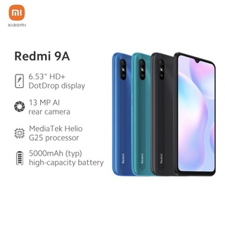 Xiaomi Redmi 9A  ram2 rom 32 เครื่องศูนย์ ประกัน15 เดือนเต็ม ฟรีเคสและฟิล์ม