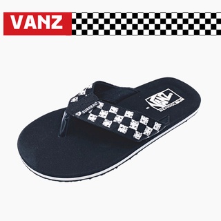 SSS VANZ (6-13) รองเท้าแตะผู้ชายผู้หญิง แบบหูหนีบ พื้นนุ่ม ใส่สบาย กันลื่น  (ดำ,แดง)