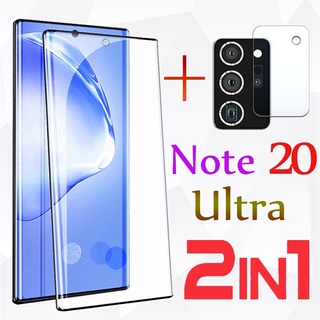 2 In 1 Samsung Galaxy Note 20 Ultra 20 Camera Lens Film 9D Screen Protector Protective Tempered Glass Curved Screen Guard