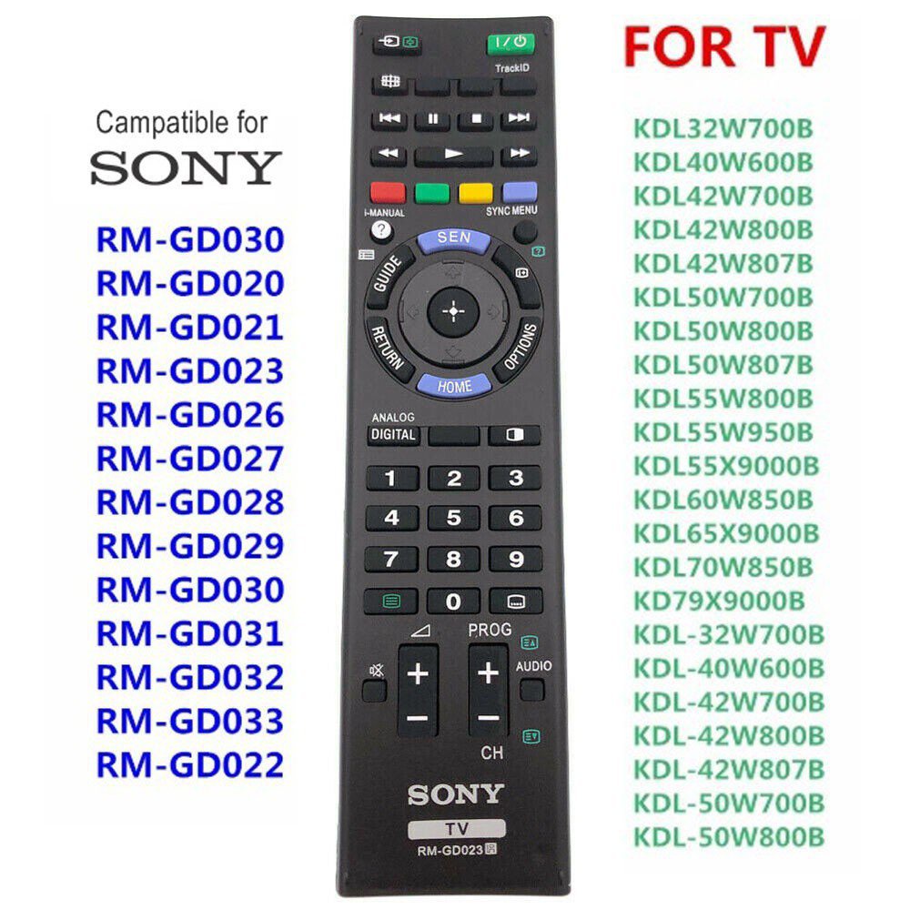 SONY RM-GD023 RM-YD103 RM-ED047 สมาร์ททีวีรีโมทคอนโทรล RM-GD022 RM-GD026 RM-GD027 RM-GD028 RM-GD029 RM-GD030 RM-GD031 RM-GD402HX650 KDX7