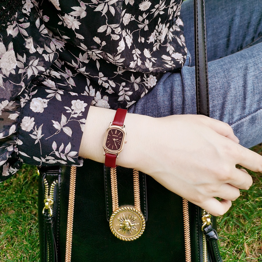 ยอดนิยมเกาหลีเข็มขัดผู้หญิงนาฬิกาแฟชั่นนาฬิกาควอตซ์ Jam Tangan Wanita