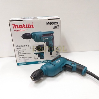 สว่าน สว่านไฟฟ้า MAKITA M6002B สว่านไฟฟ้า 3 หุน 450 วัตต์ ของแท้ ไม่ใช้จำปา KEYLESS Chuck ปรับรอบ ซ้าย-ขวา