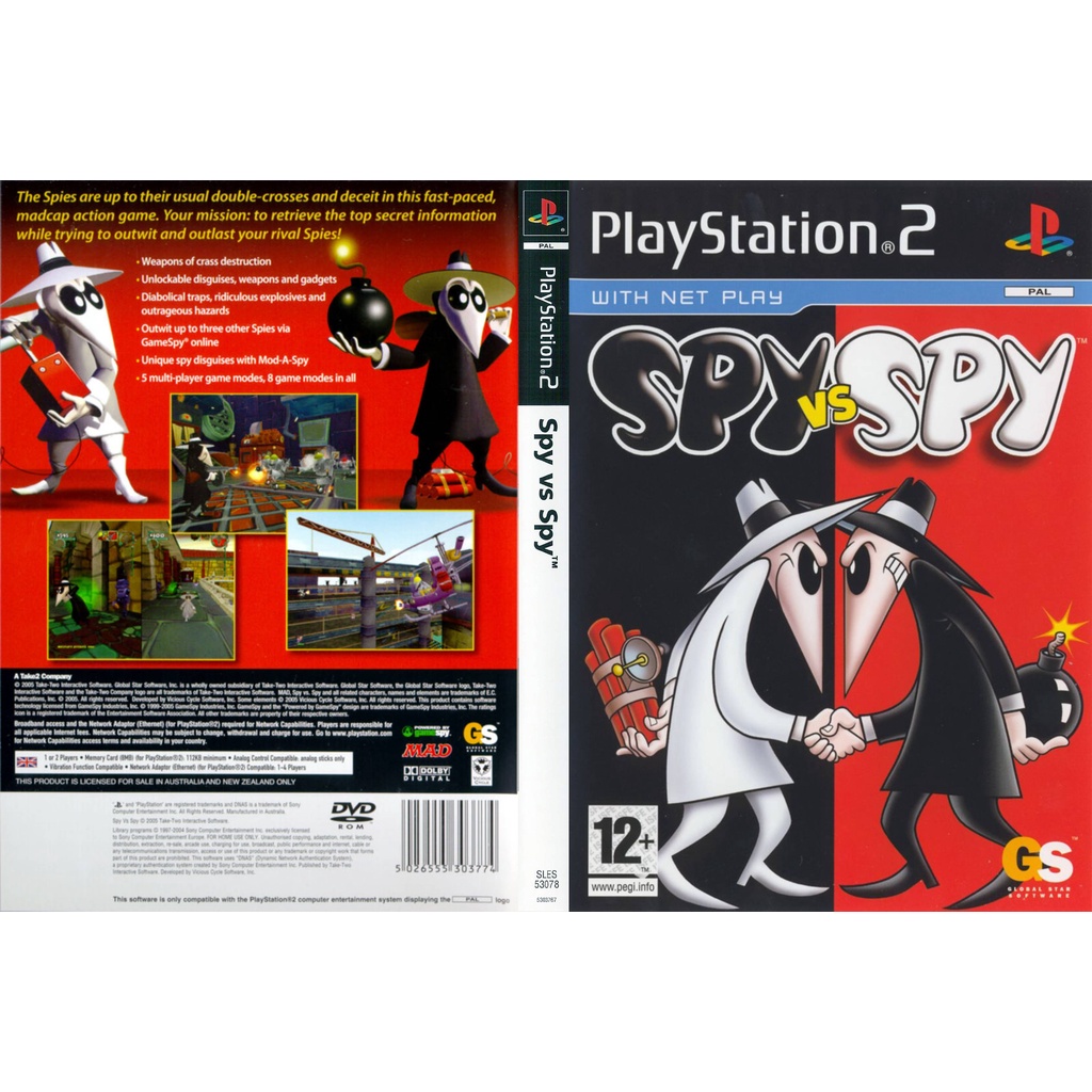 แผ่นเกมส์ PS2 Spy vs. Spy คุณภาพ ส่งไว (DVD)