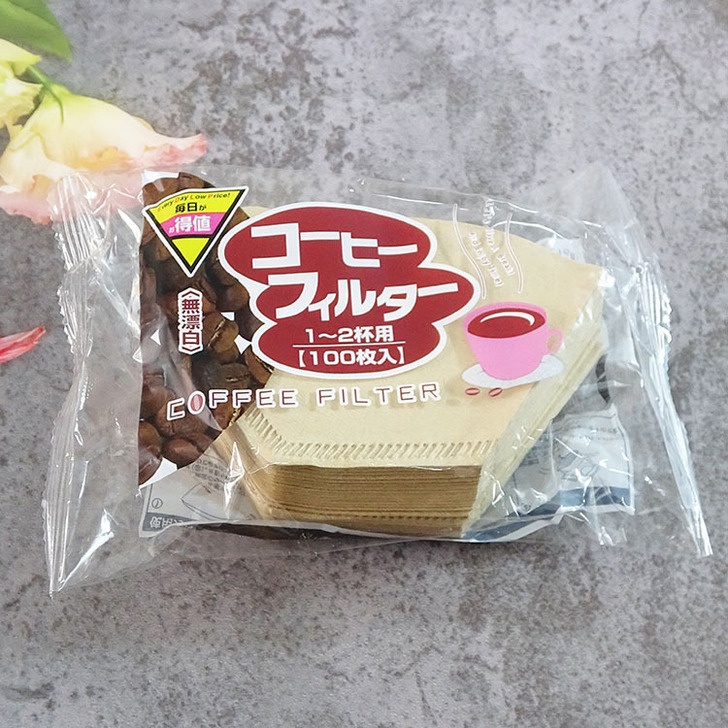 Vimall กระดาษดริป (100 แผ่น) ทรง V/U ก้นแหลม กระดาษกรองกาแฟ Drip Coffee Paper Filter V/U Shape
