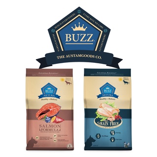 Buzz อาหารสุนัขเกรนฟรี บัซ สำหรับสุนัขโตพันธุ์กลาง-ใหญ่ ขนาด 2.5 กิโลกรัม และ 10 กิโลกรัม