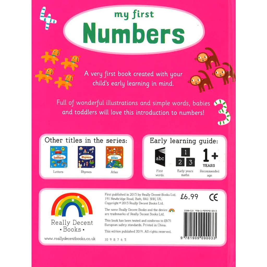 BBW หนังสือ My First Numbers ISBN: 9781909090033