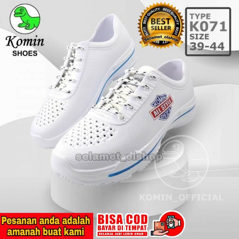 KOMIN ALL STYLE WHITE WATERPROOF LIGHTWEIGHT RUBBER SHOES SIZE 39 - 44