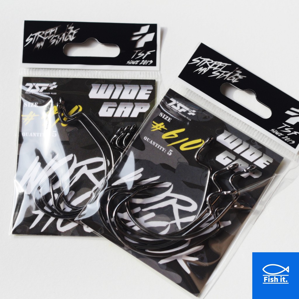 (ซื้อครบ259บาทรับสินค้าฟรี)ตัวเบ็ด เบ็ดหนอน เบ็ดเท็กซัส เบ็ดที่เอสเอฟ TSF WORM HOOK WIDE GAP 1/o-6/o