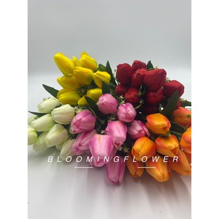 💐พร้อมส่ง🌷ช่อทิวลิปพร้อมดอกแซมประดิษฐ์