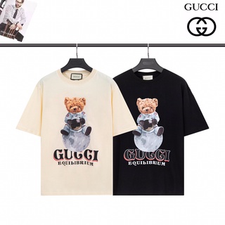 พร้อมส่ง เสื้อยืดแขนสั้น พิมพ์ลาย G สําหรับผู้ชาย และผู้หญิงS-5XL