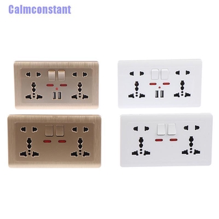 Calmconstant ซ็อกเก็ตติดผนัง 5 หลุม 2. พอร์ตชาร์จ Usb คู่ 1 พอร์ต