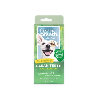 Fresh breath By Tropiclean Clean Teeth Gel เจลทำความสะอาดฟัน สำหรับสัตว์เลี้ยง ขนาด 118 ml.