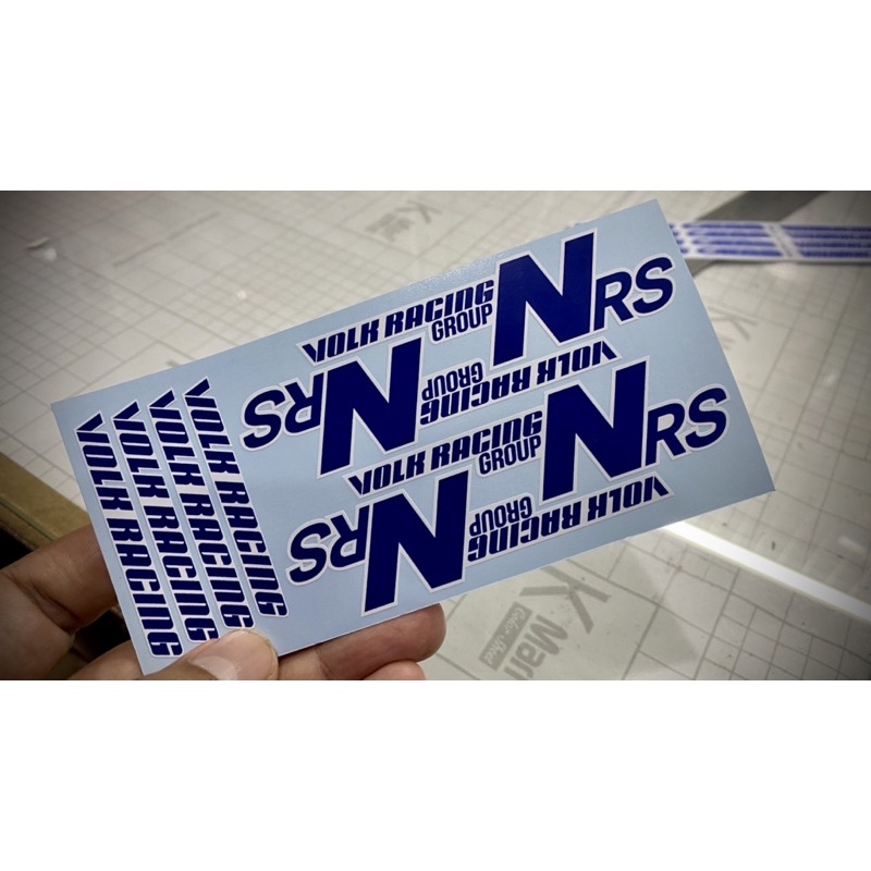 สติ๊กเกอร์ RIM KERETA RAYS VOLKRACING GROUP NRS