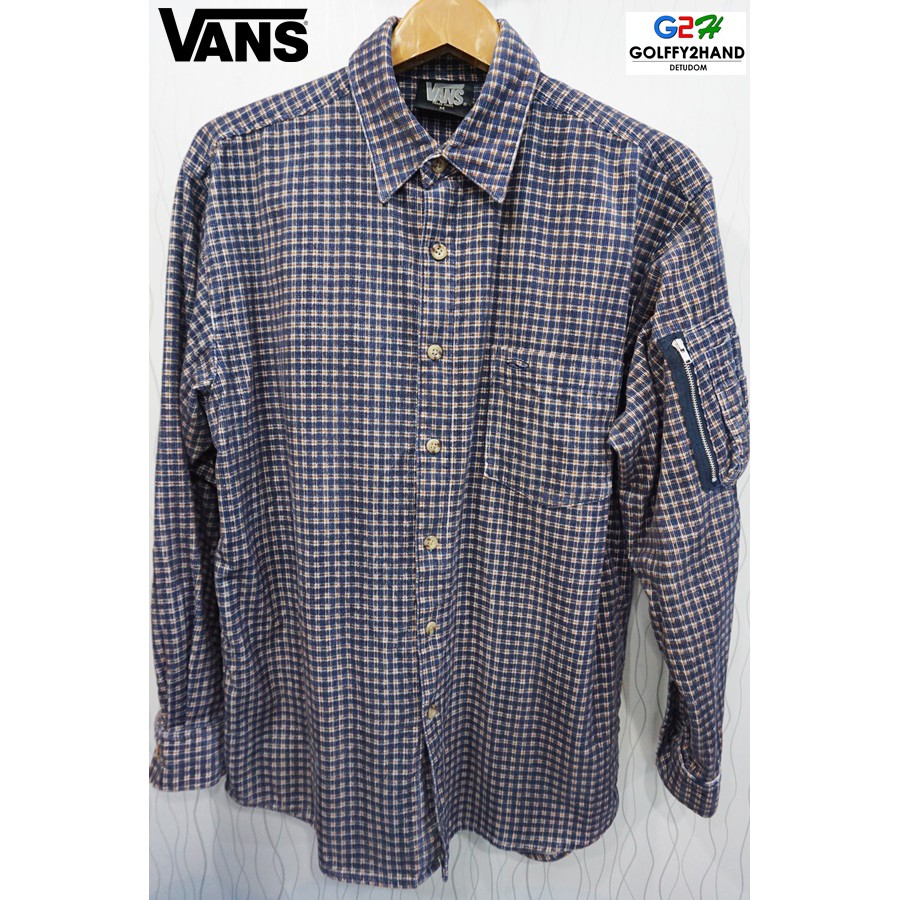 VANS แท้ เสื้อเชิ๊ตแขนยาวลายสก๊อต