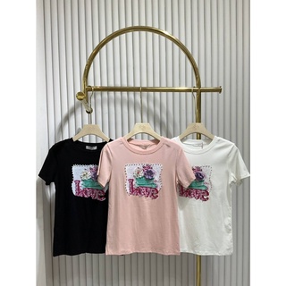ผ้านุ่ม เสื้อยืดปักมุกป้ายTI MEปักมุกแน่น149บาทเลิฟ