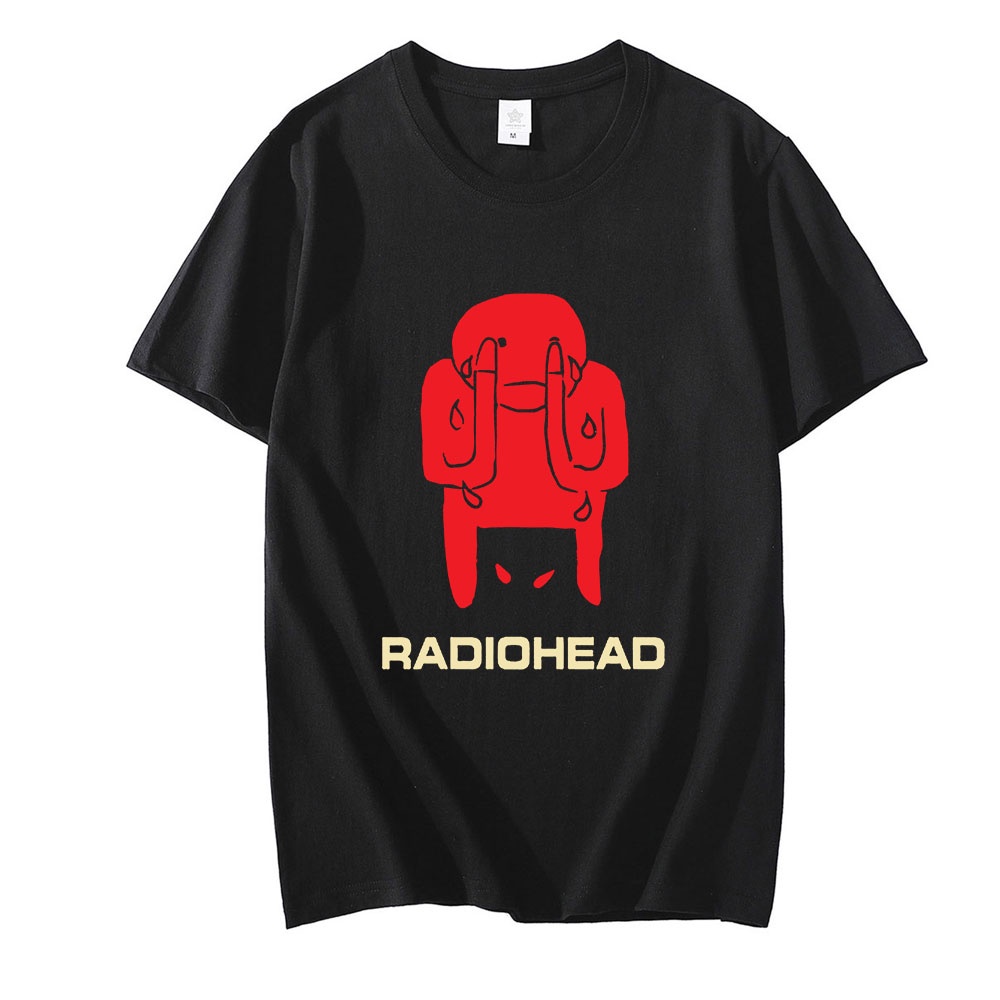 เสื้อผ้าผชเสื้อผ้าผชเสื้อยืด พิมพ์ลายวงร็อค Radiohead Amnesiac สไตล์ฮิปฮอป พังก์ร็อค สําหรับผู้ชาย แ
