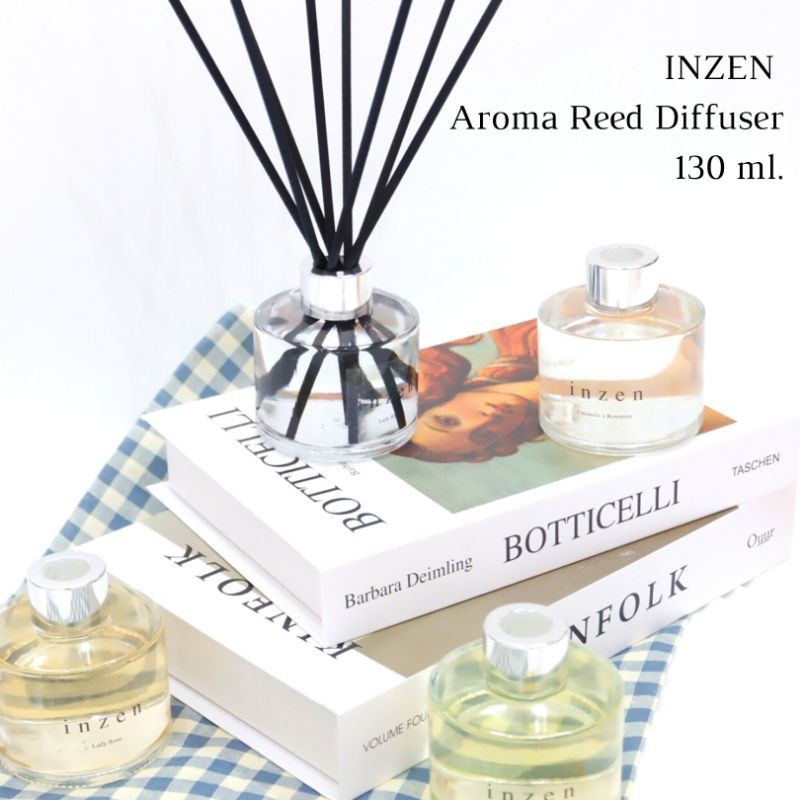 ขวดใหญ่!!! ก้านไม้หอม 130​ ml.​ น้ำหอมปรับอากาศ Diffuser  by inzen